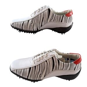 FootJoy LoPro Collection Golf Shoes Zebra Print Womens Size 6.5 New In Box‎